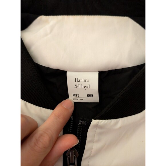 Harlow And Lloyd Mens Rainbow Striped Pride Bomber Jacket Size XXL - Picture 4 of 12